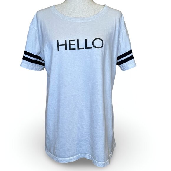 Adele Concert 'Hello"‎ White and Black T-Shirt Women's Medium - Picture 1 of 5